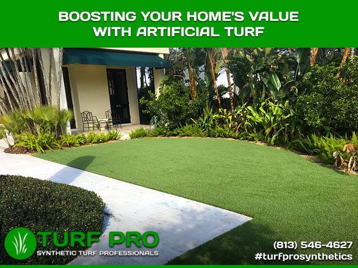 Artificial turf enhances your home's curb appeal and value.